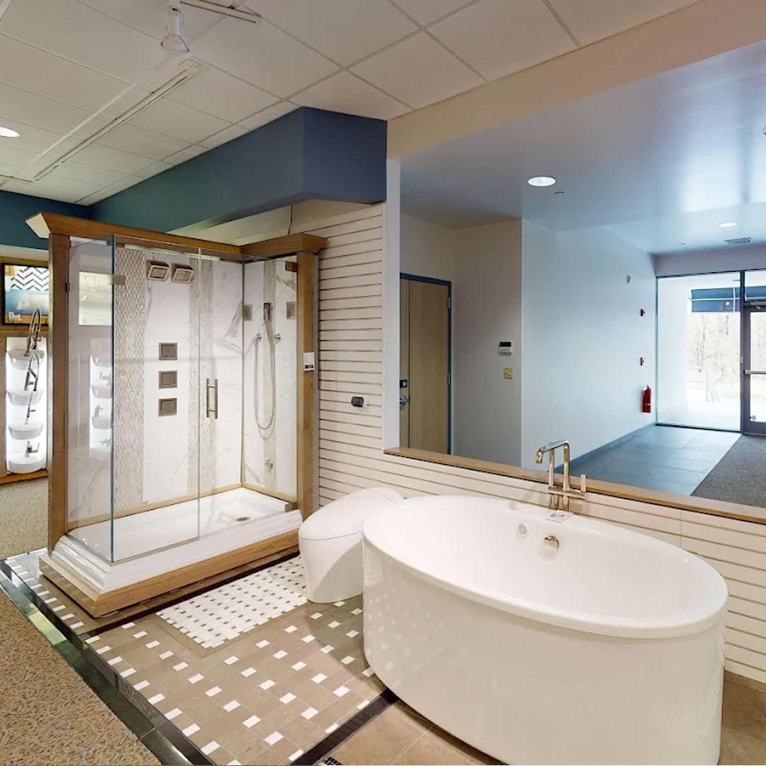 image of plumbing fixtures in a showroom
