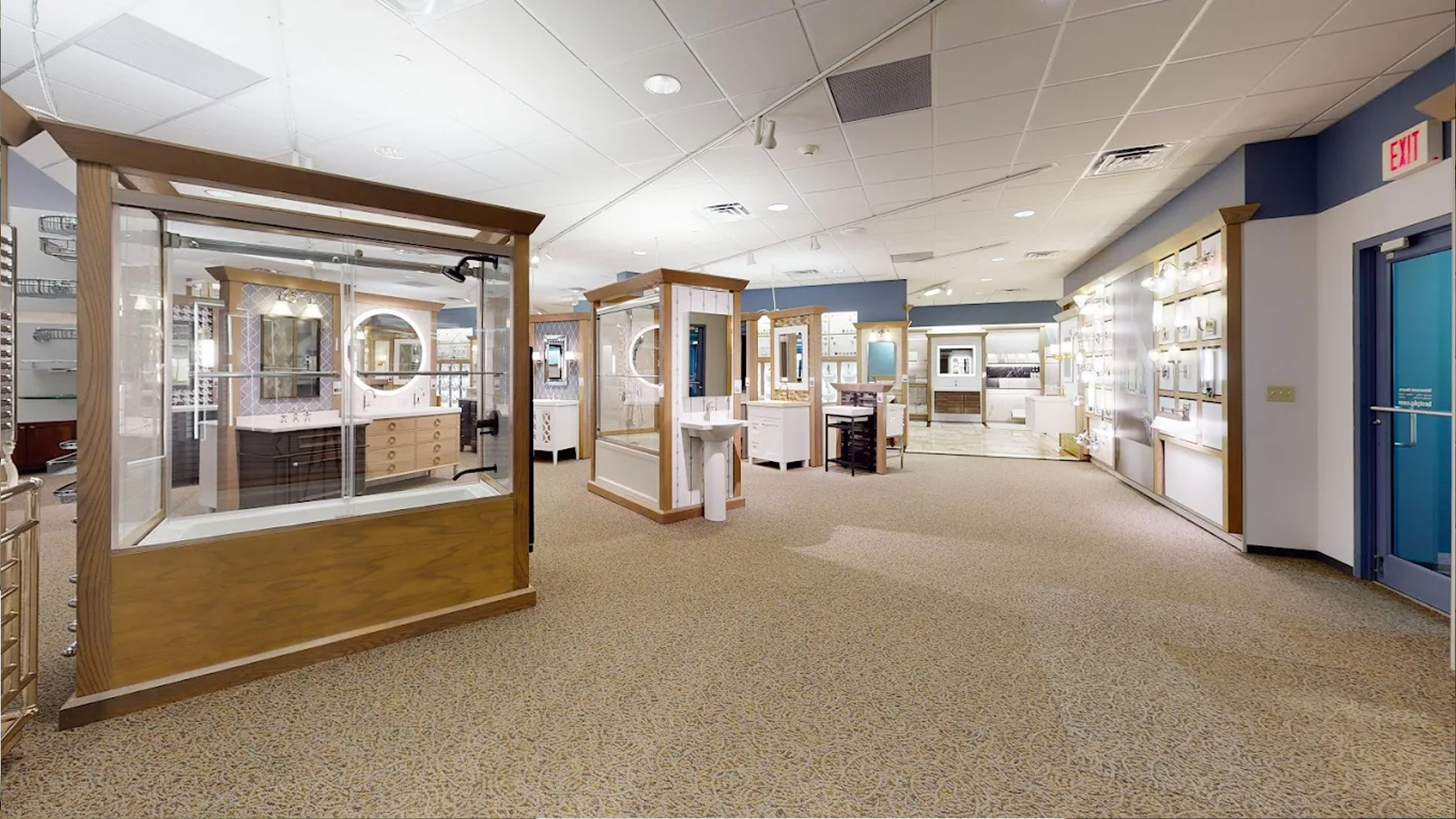 image of plumbing fixtures in a showroom
